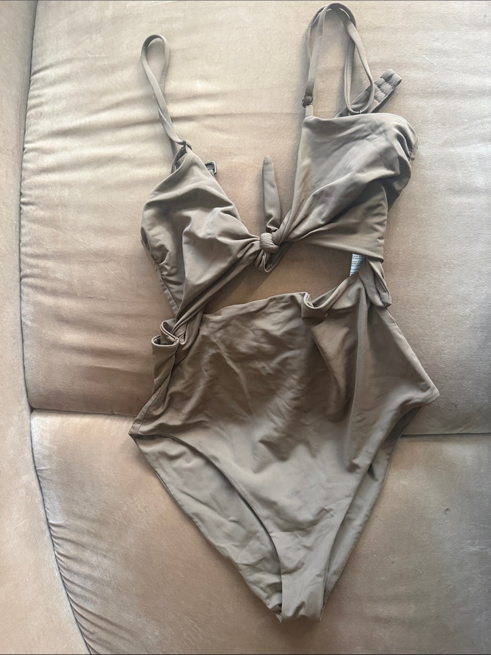 MARA HOFFMAN key hole One-Piece Swimsuit in brown - light pilling